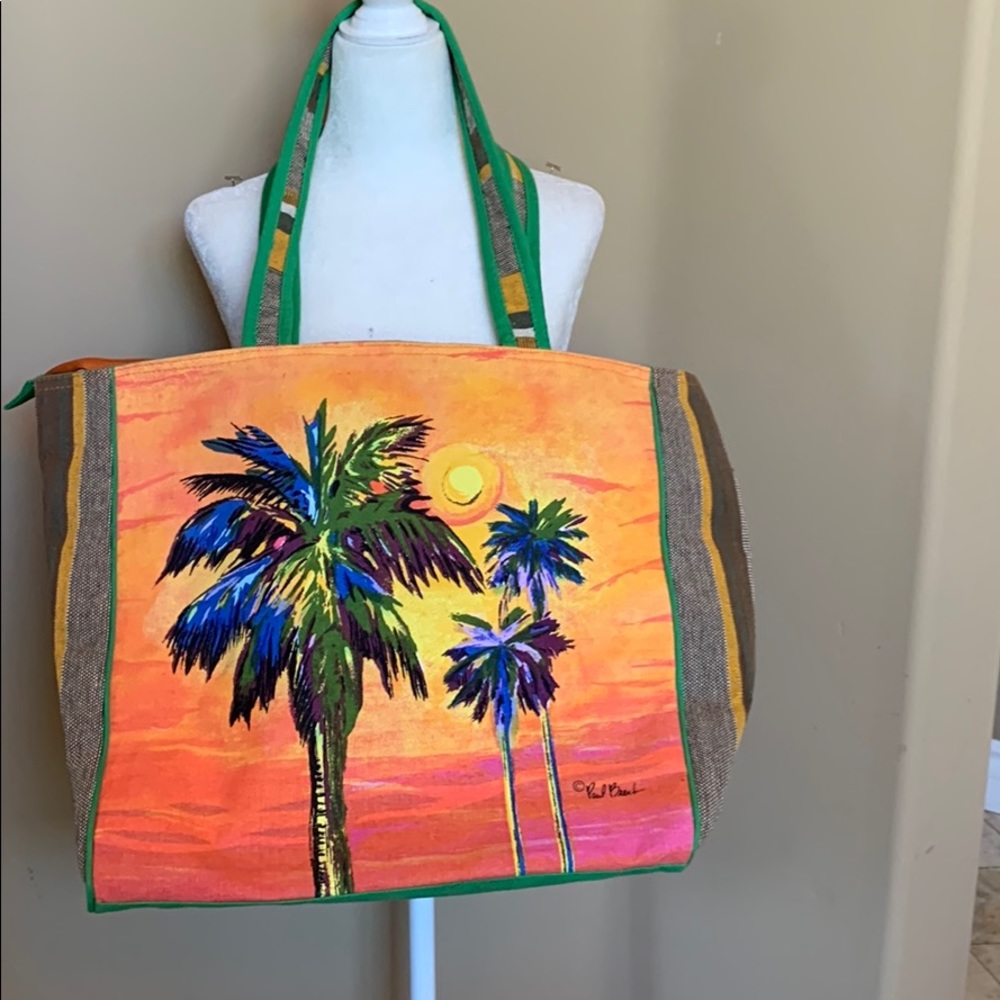 Palm tree beach bag